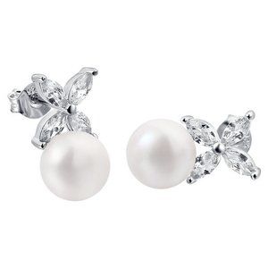 Brand New 925 Sterling Silver Pearl Earring E008